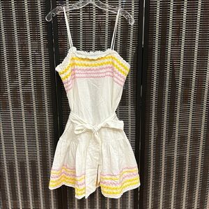 Lisa Marie Fernandez dress white pink yellow